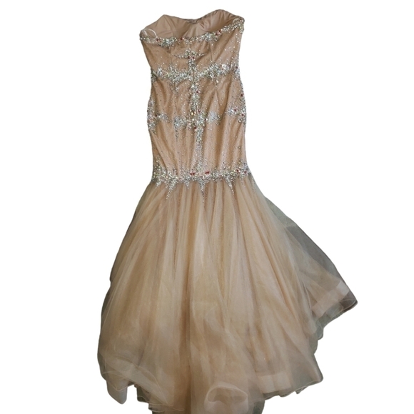 Jasz Couture Heavy Rhinestones Mermaid Dress Size 14 - Picture 6 of 6